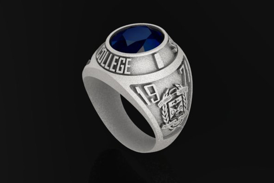 1971 Columbus College Class Ring: A quick render of a replacement class Columbus College class ring.
